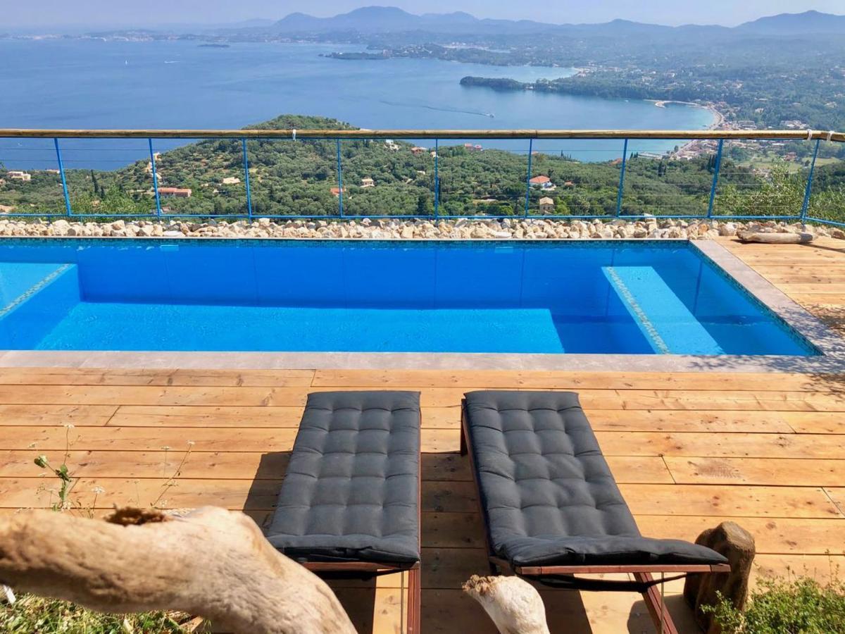 House Sienna Of Villa Intaba Best Views Corfiot Riviera Corfu Island Greece Contemporary Design Pool With Spectacular Sea Views Close To Ipsos Beach Pyrgi  외부 사진