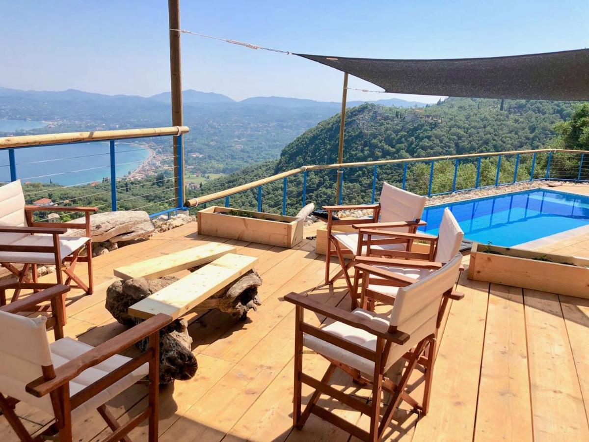 House Sienna Of Villa Intaba Best Views Corfiot Riviera Corfu Island Greece Contemporary Design Pool With Spectacular Sea Views Close To Ipsos Beach Pyrgi  외부 사진