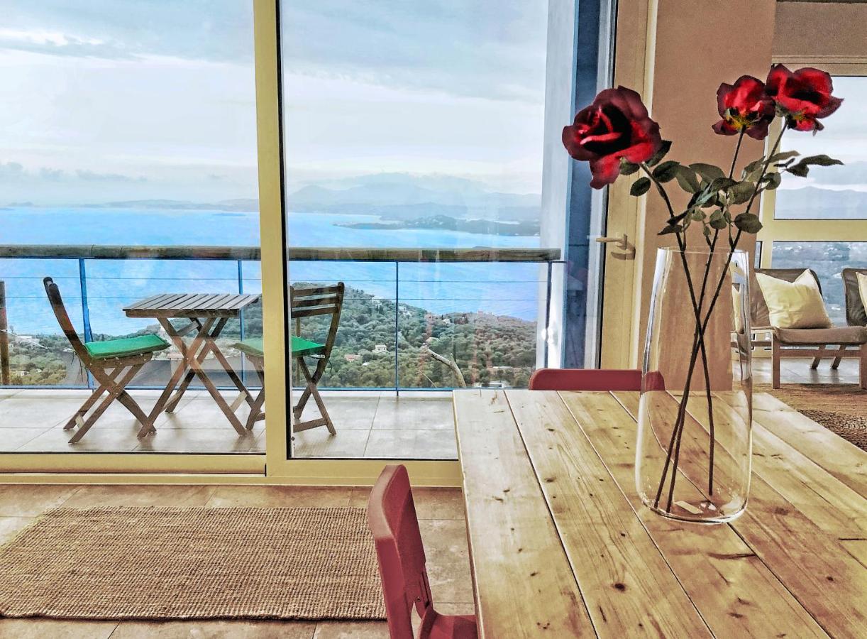 House Sienna Of Villa Intaba Best Views Corfiot Riviera Corfu Island Greece Contemporary Design Pool With Spectacular Sea Views Close To Ipsos Beach Pyrgi  외부 사진