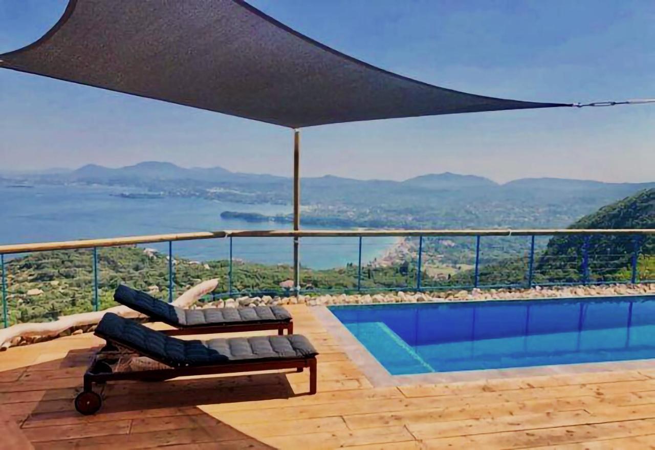 House Sienna Of Villa Intaba Best Views Corfiot Riviera Corfu Island Greece Contemporary Design Pool With Spectacular Sea Views Close To Ipsos Beach Pyrgi  외부 사진
